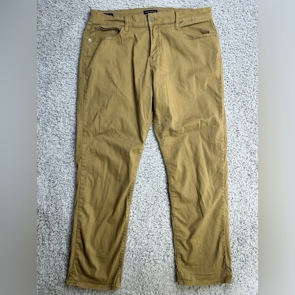 Lucky Brand Pants Mens 36 x 30 Khaki Business Casual Preppy Office Work Pictures - Picture 1 of 5